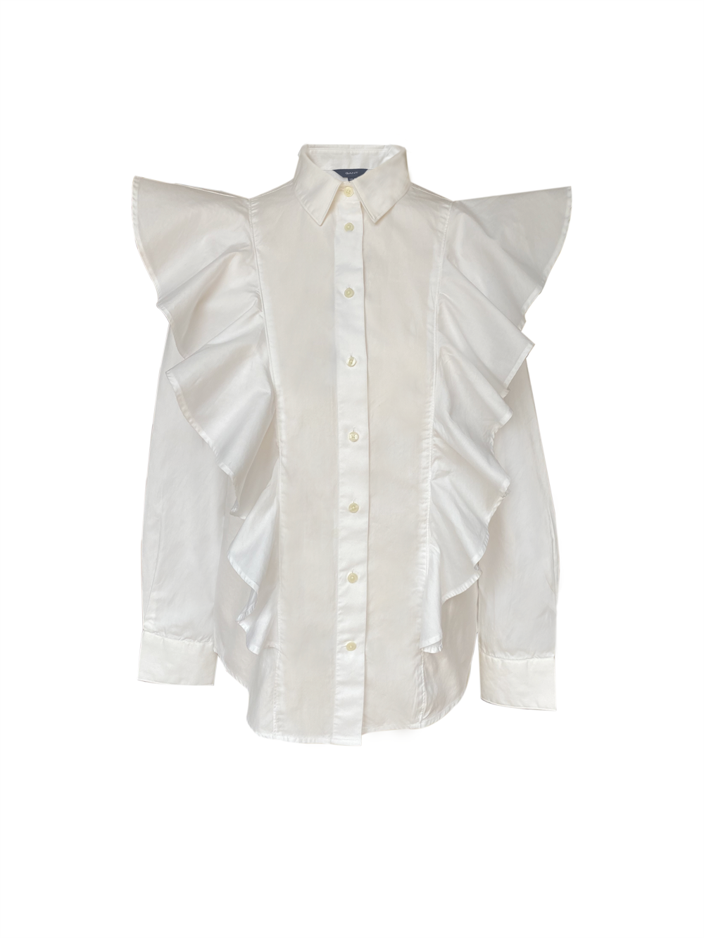 GANT white cotton frill shirt